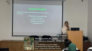 Talk on understanding geriatric care in dentistry-DR Aysha mohammed ali kp
