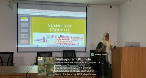 Nuances of etiquette -dr ambareen saba sayeed